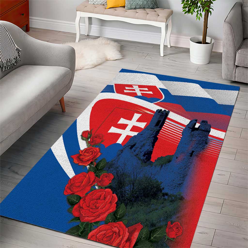 Slovakia Independence Day Area Rug Devín Castle Nad Tatrou sa blyska