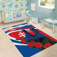 Slovakia Independence Day Area Rug Devín Castle Nad Tatrou sa blyska