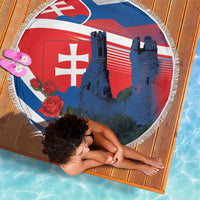 Slovakia Independence Day Beach Blanket Devín Castle Nad Tatrou sa blyska