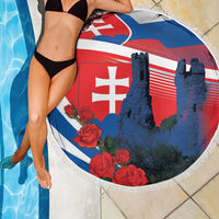 Slovakia Independence Day Beach Blanket Devín Castle Nad Tatrou sa blyska