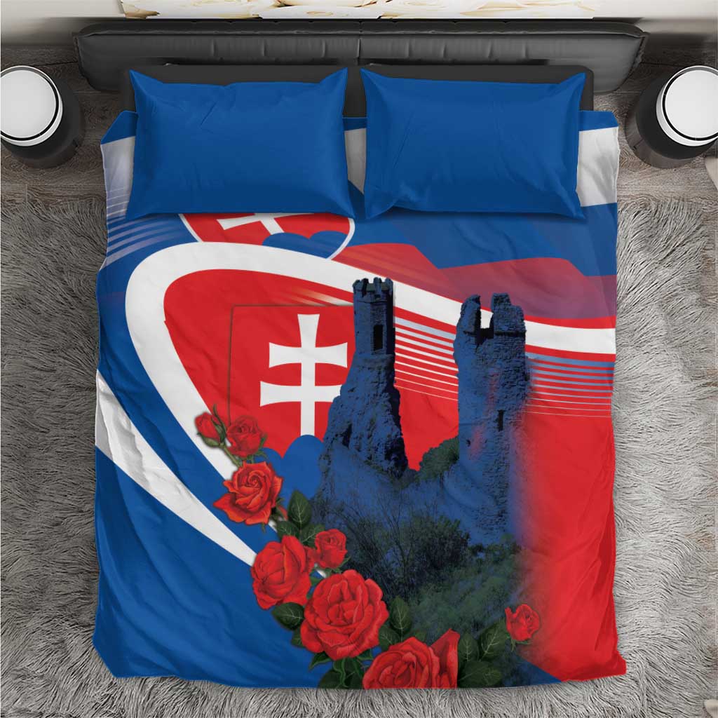 Slovakia Independence Day Bedding Set Devín Castle Nad Tatrou sa blyska