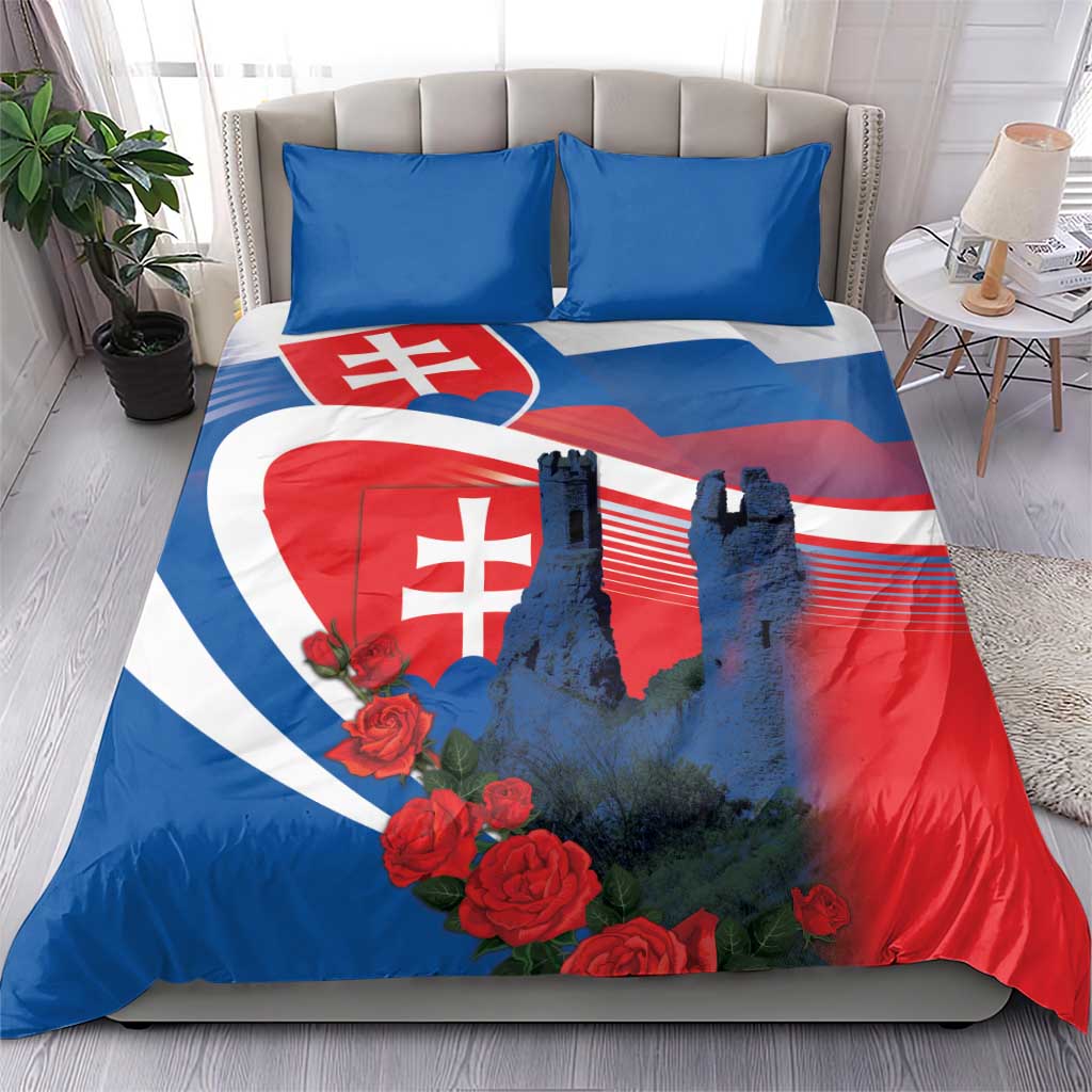 Slovakia Independence Day Bedding Set Devín Castle Nad Tatrou sa blyska
