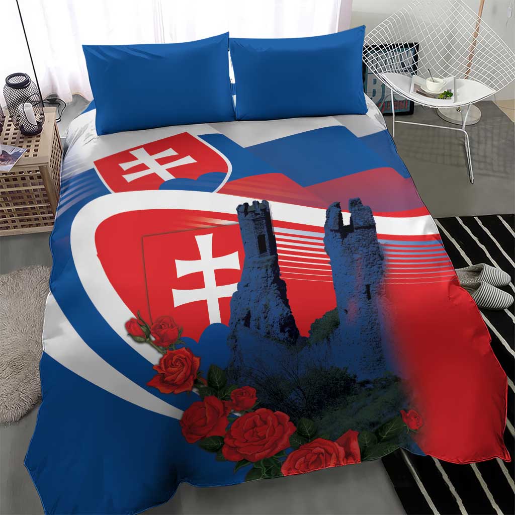 Slovakia Independence Day Bedding Set Devín Castle Nad Tatrou sa blyska