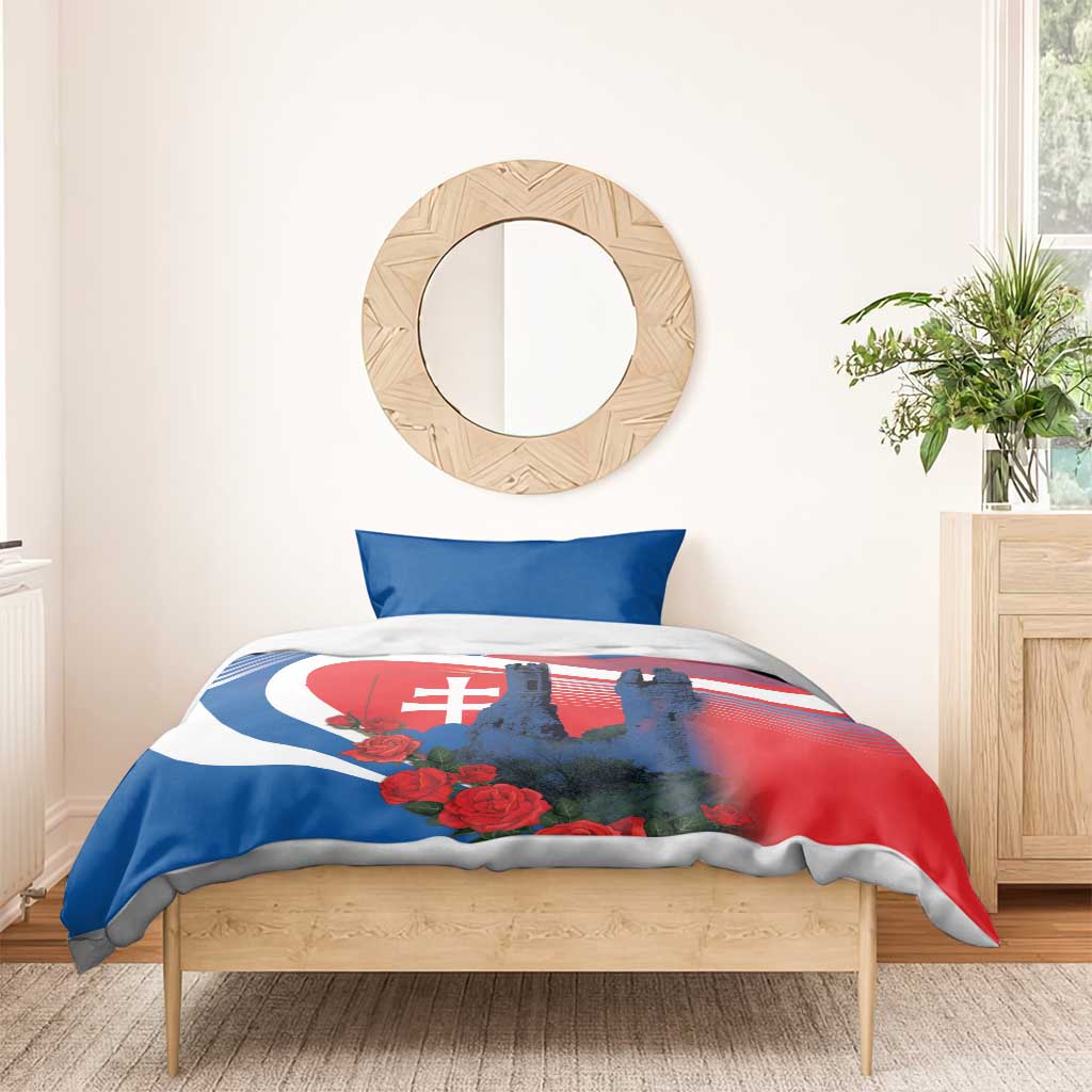 Slovakia Independence Day Bedding Set Devín Castle Nad Tatrou sa blyska