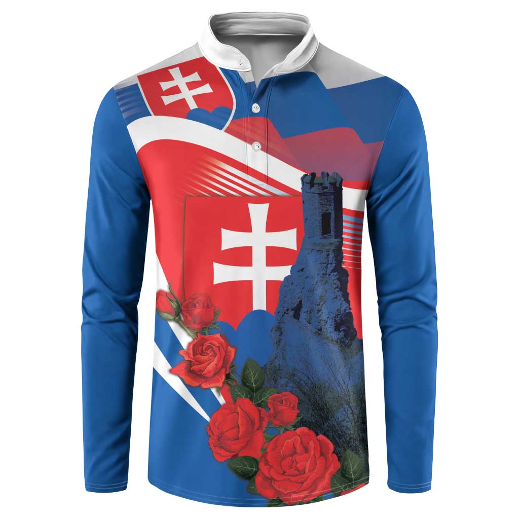Slovakia Independence Day Button Sweatshirt Devín Castle Nad Tatrou sa blyska