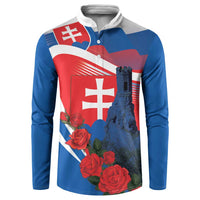 Slovakia Independence Day Button Sweatshirt Devín Castle Nad Tatrou sa blyska