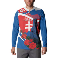 Slovakia Independence Day Button Sweatshirt Devín Castle Nad Tatrou sa blyska