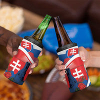 Slovakia Independence Day 4 in 1 Can Cooler Tumbler Devín Castle Nad Tatrou sa blyska