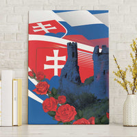 Slovakia Independence Day Canvas Wall Art Devín Castle Nad Tatrou sa blyska