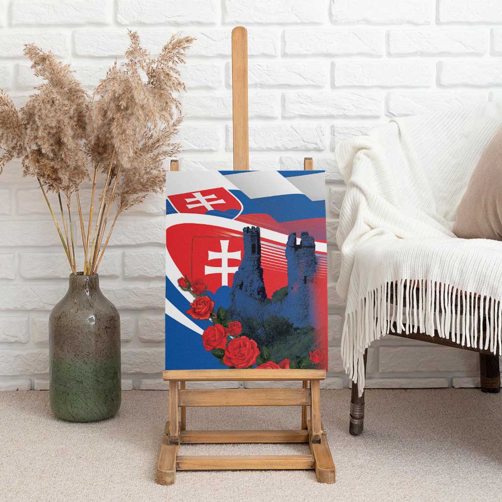 Slovakia Independence Day Canvas Wall Art Devín Castle Nad Tatrou sa blyska