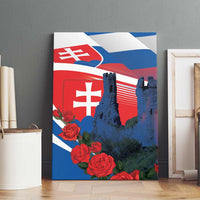 Slovakia Independence Day Canvas Wall Art Devín Castle Nad Tatrou sa blyska
