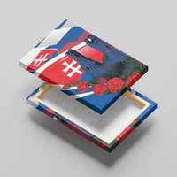 Slovakia Independence Day Canvas Wall Art Devín Castle Nad Tatrou sa blyska