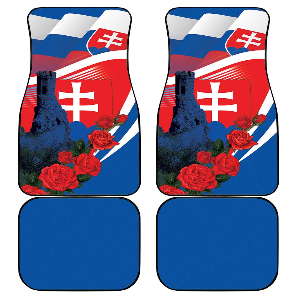 Slovakia Independence Day Car Mats Devín Castle Nad Tatrou sa blyska