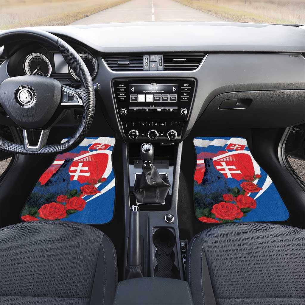 Slovakia Independence Day Car Mats Devín Castle Nad Tatrou sa blyska
