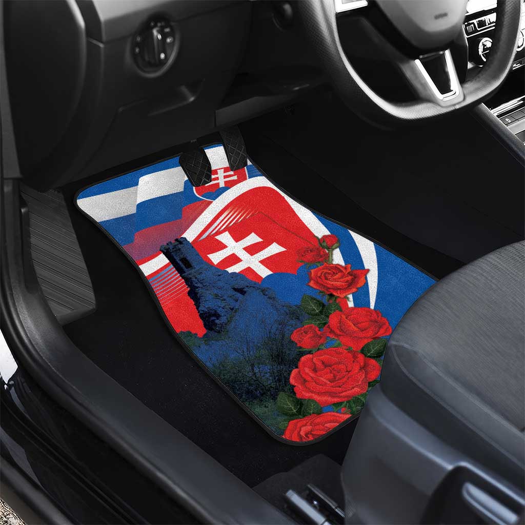 Slovakia Independence Day Car Mats Devín Castle Nad Tatrou sa blyska