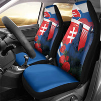 Slovakia Independence Day Car Seat Cover Devín Castle Nad Tatrou sa blyska