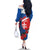 Slovakia Independence Day Family Matching Off The Shoulder Long Sleeve Dress and Hawaiian Shirt Devín Castle Nad Tatrou sa blyska