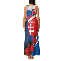 Slovakia Independence Day Family Matching Tank Maxi Dress and Hawaiian Shirt Devín Castle Nad Tatrou sa blyska