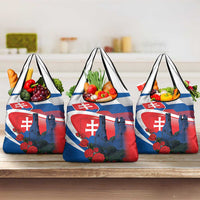 Slovakia Independence Day Grocery Bag Devín Castle Nad Tatrou sa blyska