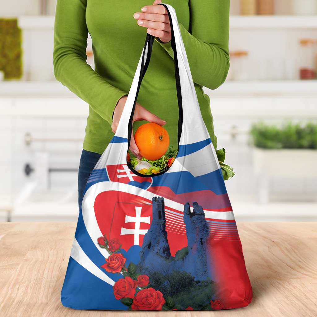 Slovakia Independence Day Grocery Bag Devín Castle Nad Tatrou sa blyska
