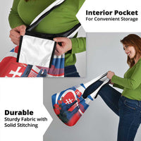 Slovakia Independence Day Grocery Bag Devín Castle Nad Tatrou sa blyska