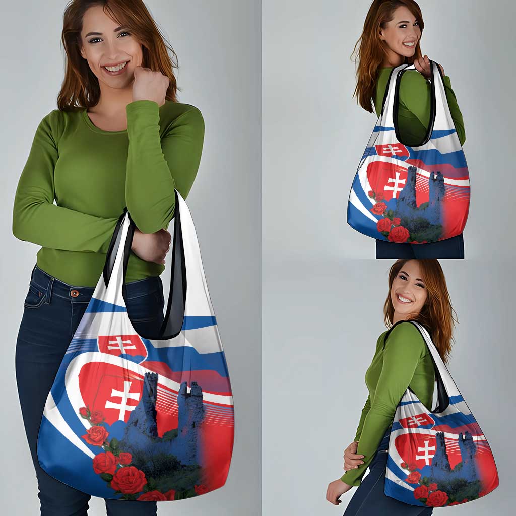 Slovakia Independence Day Grocery Bag Devín Castle Nad Tatrou sa blyska