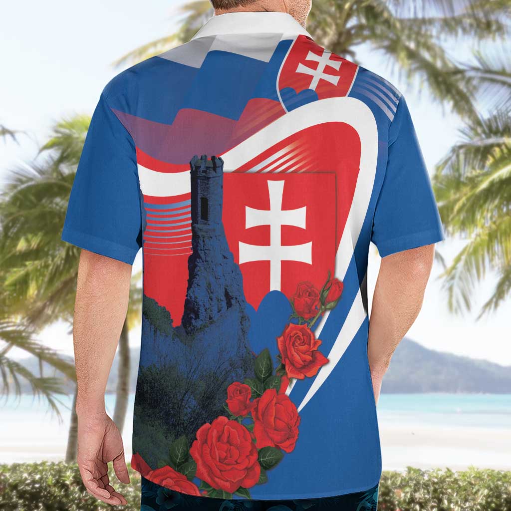 Slovakia Independence Day Hawaiian Shirt Devín Castle Nad Tatrou sa blyska