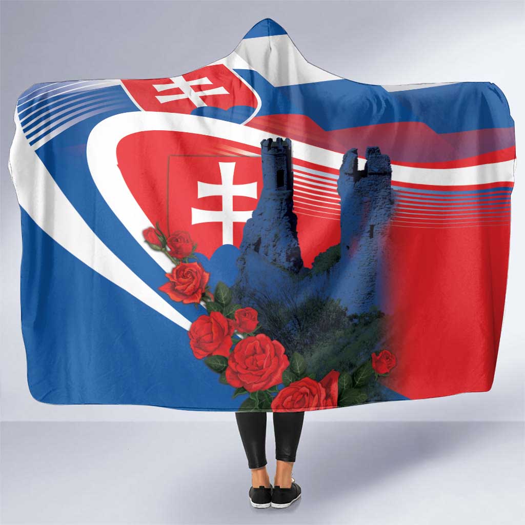 Slovakia Independence Day Hooded Blanket Devín Castle Nad Tatrou sa blyska