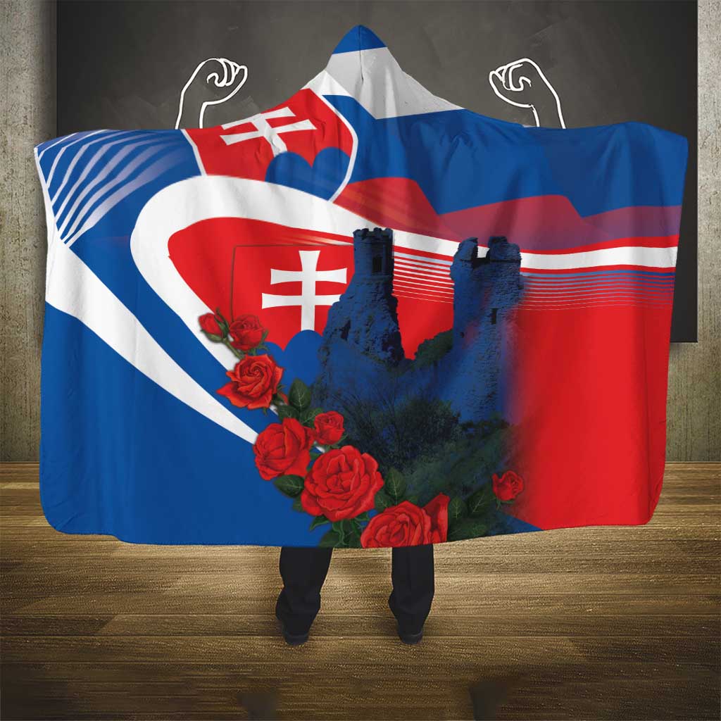 Slovakia Independence Day Hooded Blanket Devín Castle Nad Tatrou sa blyska