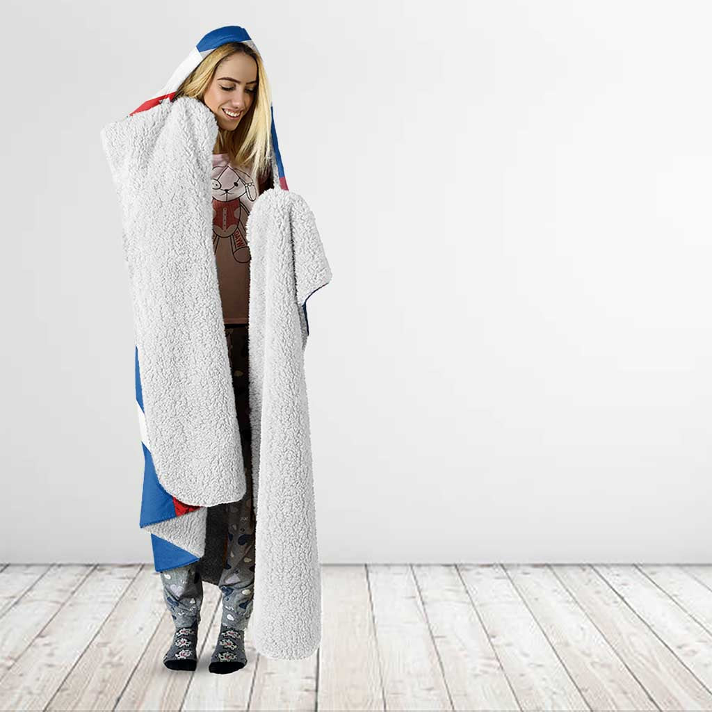 Slovakia Independence Day Hooded Blanket Devín Castle Nad Tatrou sa blyska