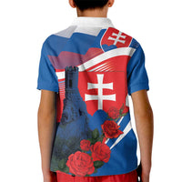 Slovakia Independence Day Kid Polo Shirt Devín Castle Nad Tatrou sa blyska