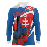 Slovakia Independence Day Long Sleeve Polo Shirt Devín Castle Nad Tatrou sa blyska