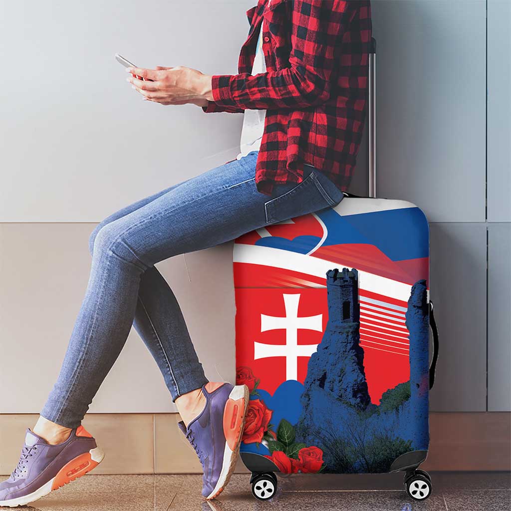 Slovakia Independence Day Luggage Cover Devín Castle Nad Tatrou sa blyska