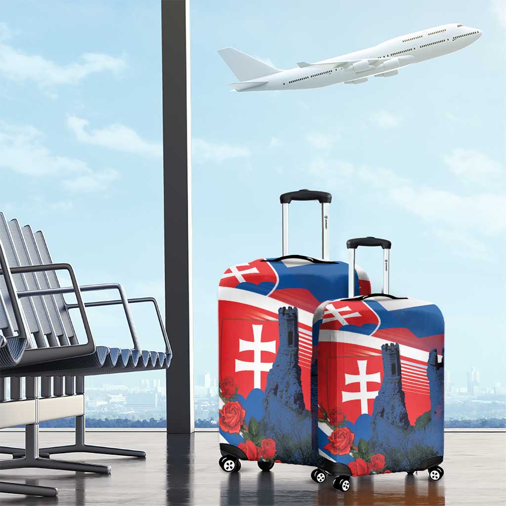 Slovakia Independence Day Luggage Cover Devín Castle Nad Tatrou sa blyska