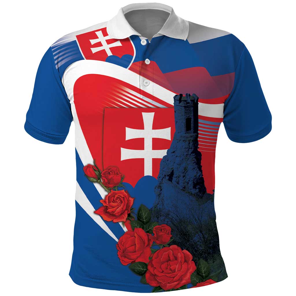 Slovakia Independence Day Polo Shirt Devín Castle Nad Tatrou sa blyska