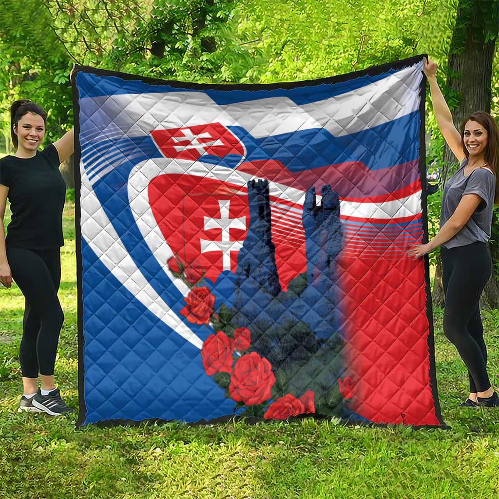 Slovakia Independence Day Quilt Devín Castle Nad Tatrou sa blyska