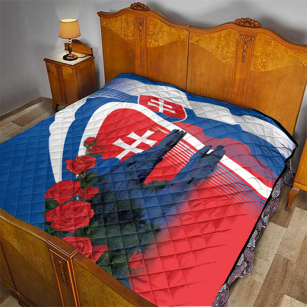 Slovakia Independence Day Quilt Devín Castle Nad Tatrou sa blyska