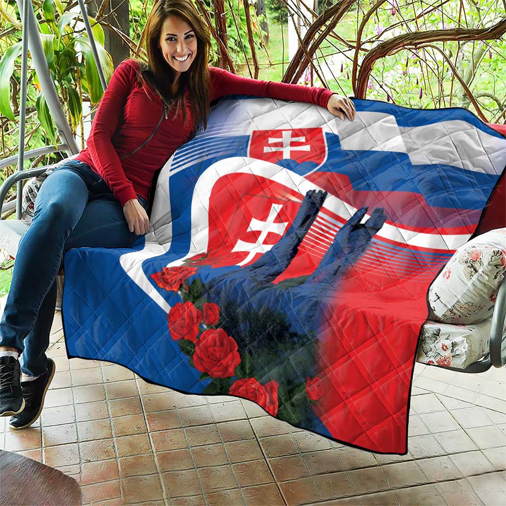 Slovakia Independence Day Quilt Devín Castle Nad Tatrou sa blyska