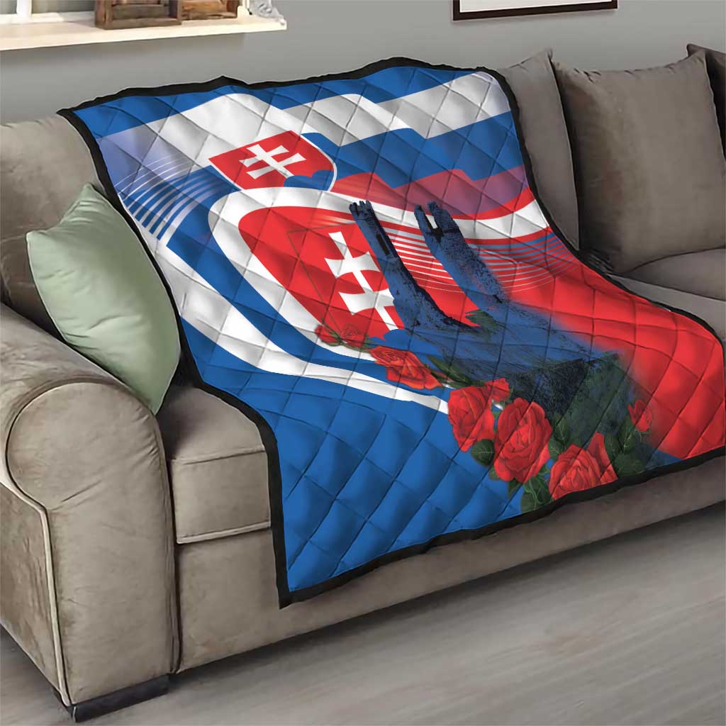 Slovakia Independence Day Quilt Devín Castle Nad Tatrou sa blyska
