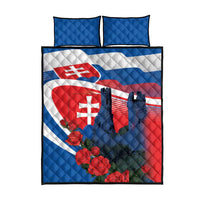 Slovakia Independence Day Quilt Bed Set Devín Castle Nad Tatrou sa blyska