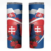 Slovakia Independence Day Skinny Tumbler Devín Castle Nad Tatrou sa blyska