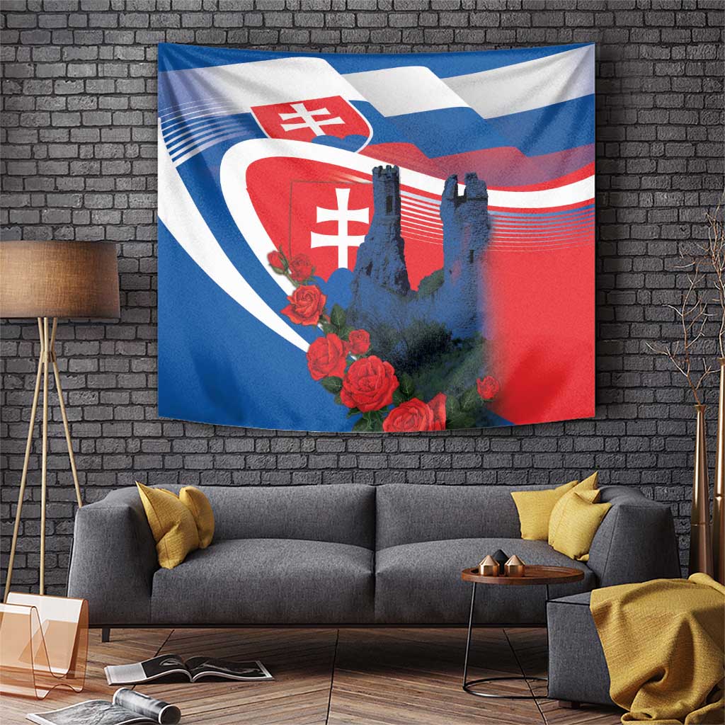 Slovakia Independence Day Tapestry Devín Castle Nad Tatrou sa blyska