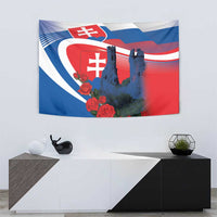 Slovakia Independence Day Tapestry Devín Castle Nad Tatrou sa blyska
