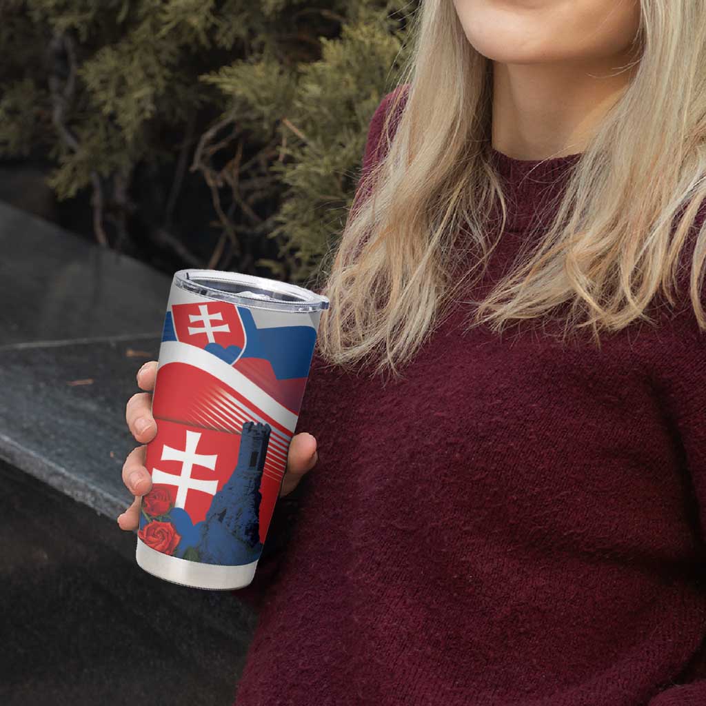 Slovakia Independence Day Tumbler Cup Devín Castle Nad Tatrou sa blyska