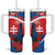 Slovakia Independence Day Tumbler With Handle Devín Castle Nad Tatrou sa blyska