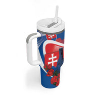 Slovakia Independence Day Tumbler With Handle Devín Castle Nad Tatrou sa blyska