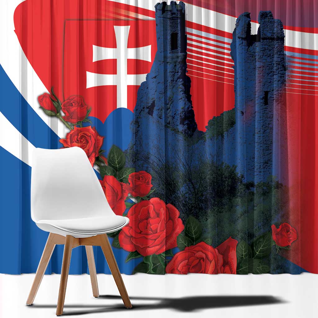 Slovakia Independence Day Window Curtain Devín Castle Nad Tatrou sa blyska