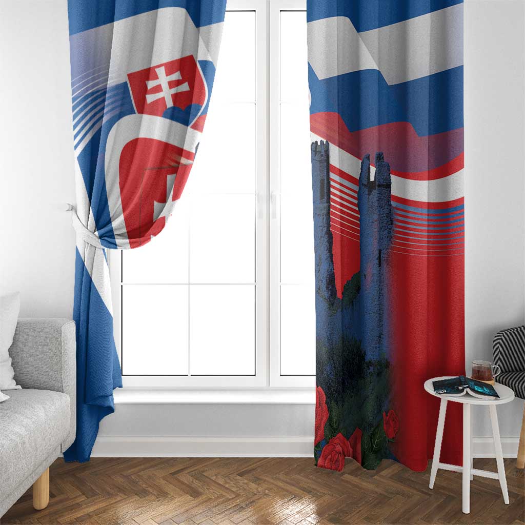 Slovakia Independence Day Window Curtain Devín Castle Nad Tatrou sa blyska