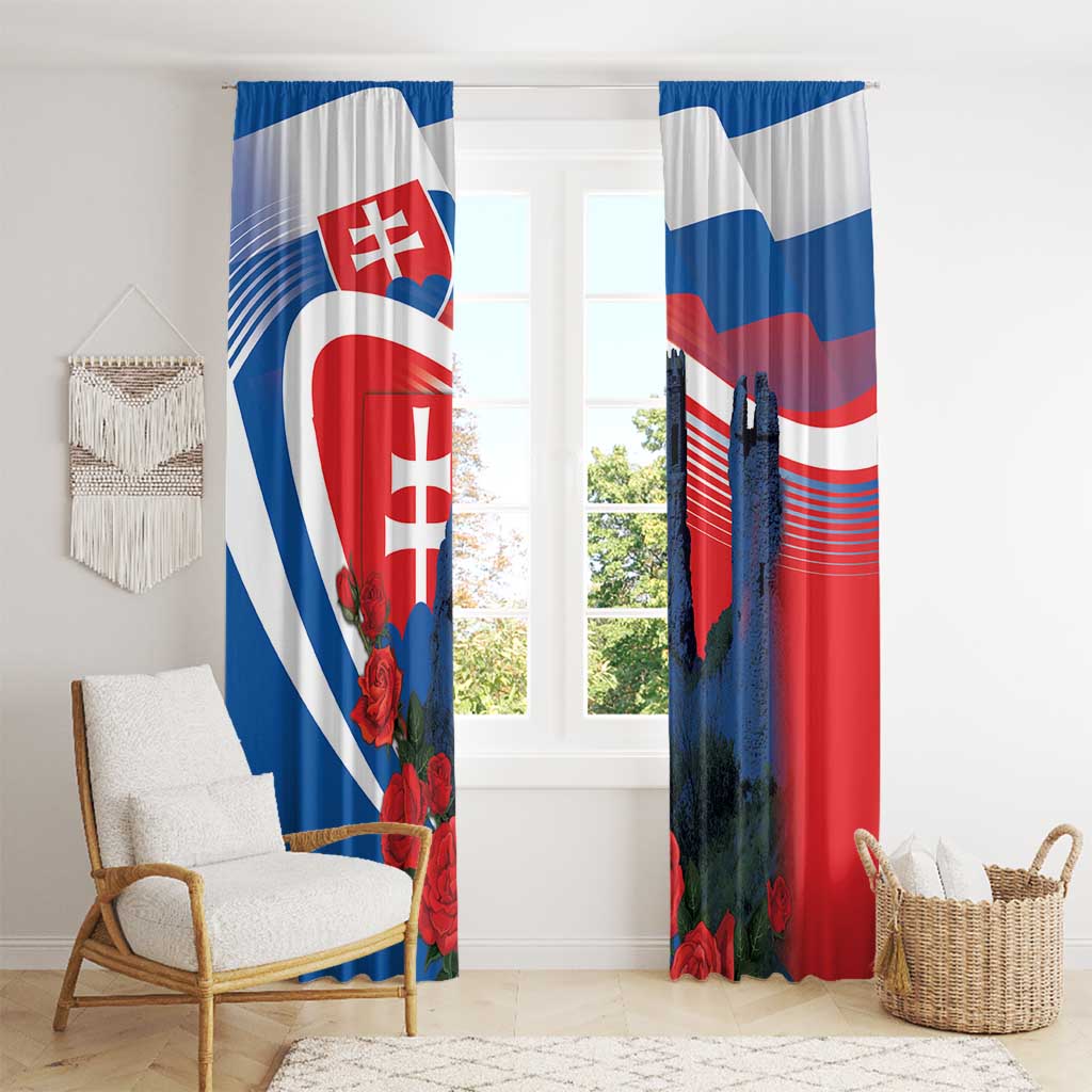 Slovakia Independence Day Window Curtain Devín Castle Nad Tatrou sa blyska