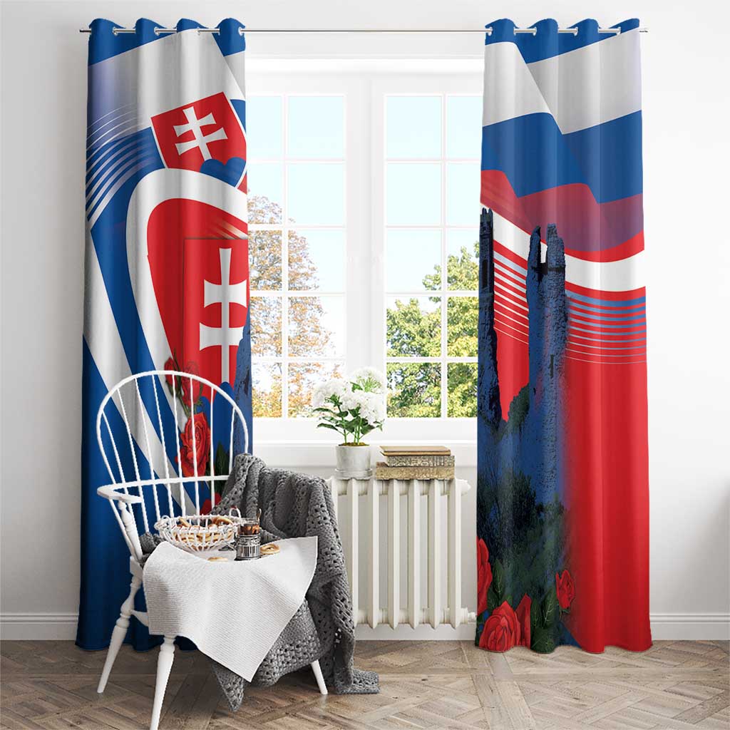 Slovakia Independence Day Window Curtain Devín Castle Nad Tatrou sa blyska